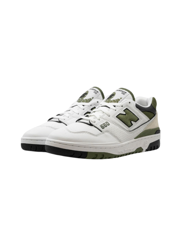 New Balance 550 "White/Dark Olive" Sneakers - Image 4